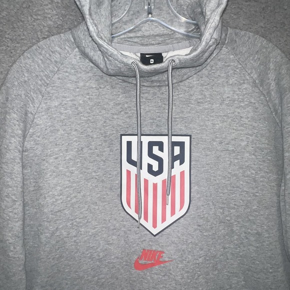 Nike USA Soccer Hoodie Men XL Gray National Team USMNT Futbol Training Sweater - Picture 1 of 13